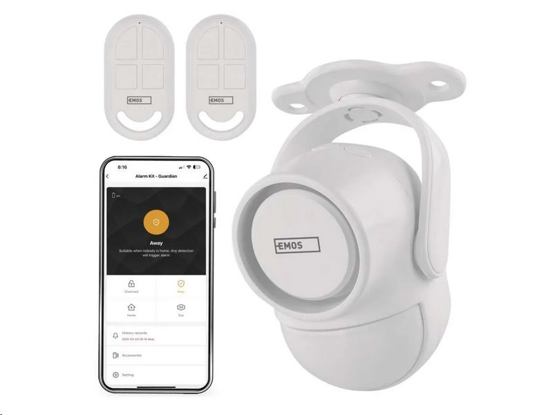 Alarm GoSmart EMOS IP-1256L GUARDIAN s pohybovým čidlem, 6× dveřní/okenní senzor, WiFi Alarm GoSmart EMOS IP-1256L GUARDIAN s pohybovým čidlem, 6× dveřní/okenní senzor, WiFi