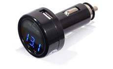 Auto zástrčka Compass 07427  nabíječka MULTI - USB, voltmetr, teploměr, 12/24V