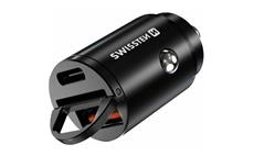 Autoadaptér SWISSTEN 12-24V USB-C Power Delivery + USB SuperCharge 3.0 30W