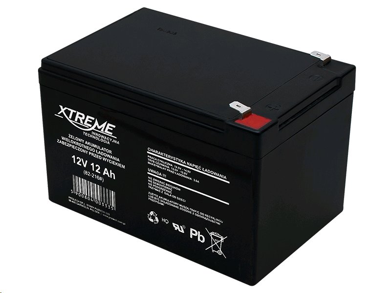 Baterie olověná 12V / 12Ah XTREME / Enerwell bezúdržbový gelový akumulátor