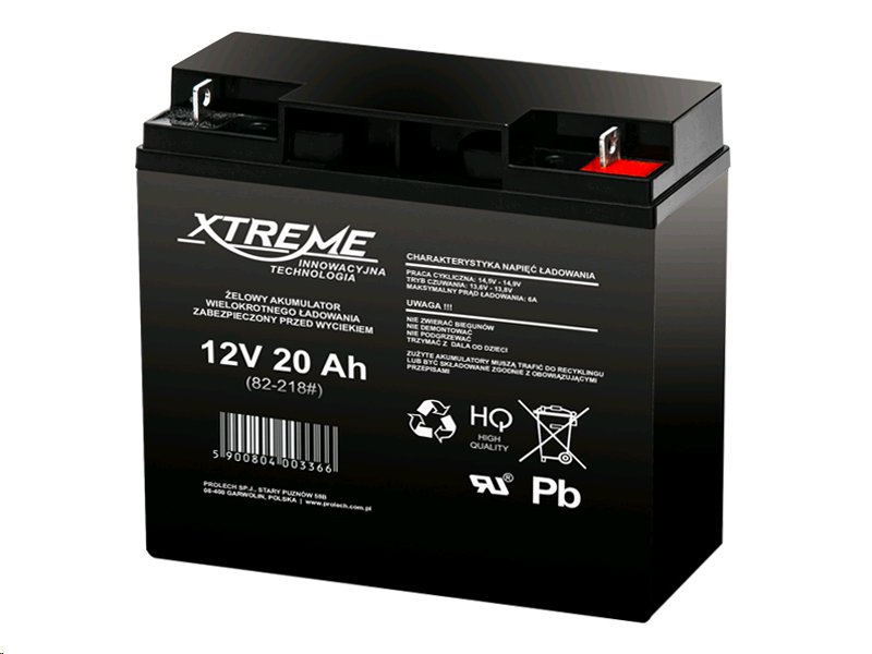 Baterie olověná 12V / 20Ah XTREME bezúdržbový akumulátor