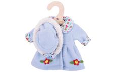 Bigjigs Toys Modrý kabátek s kloboučkem pro panenku 28 cm 