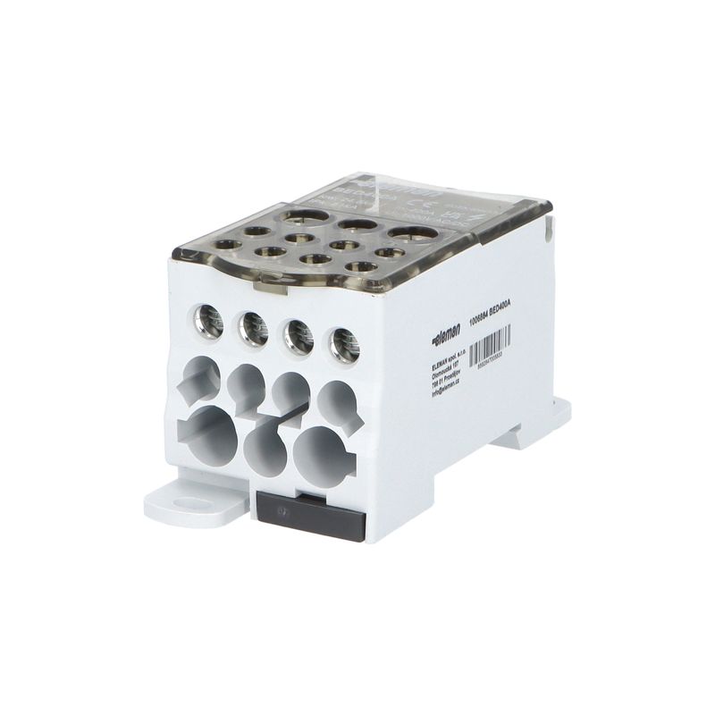 Blok pro rozdělení fází BED400A, 1pól., Al/Cu, 400A, 1000V AC/ DC, šedý, na DIN/ panel Blok pro rozdělení fází BED400A, 1pól., Al/Cu, 400A, 1000V AC/ DC, šedý, na DIN/ panel