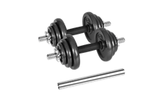 Činky litinové nastavitelné 20kg, REBEL ACTIVE RBA-2327-20