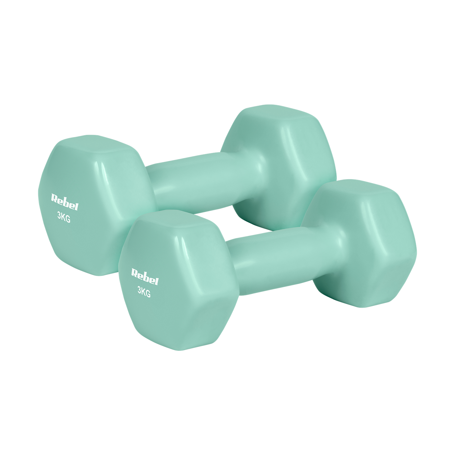 Činky REBEL ACTIVE 2340-3 vinylové HEX 2x3kg Činky REBEL ACTIVE 2340-3 vinylové HEX 2x3kg