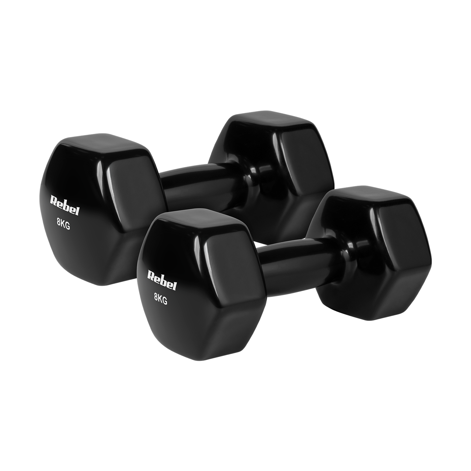 Činky REBEL ACTIVE 2340-8 vinylové HEX 2x8kg Činky REBEL ACTIVE 2340-8 vinylové HEX 2x8kg