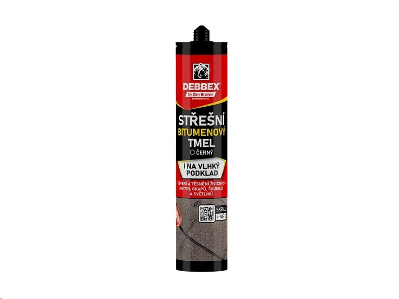 Den Braven střešní bitumenový tmel 280ml kartuše Den Braven střešní bitumenový tmel 280ml kartuše