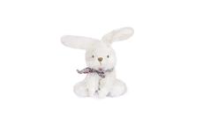 Doudou Plyšový králíček s šátkem 12 cm fialová s kytičkami 