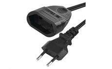 Dvoužilový pohyblivý přívod EMOS PC01303 / 3 m / 1 zásuvka / černý / PVC / 0,75 mm2