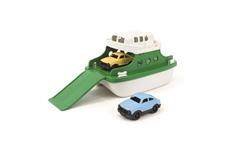 Green Toys Trajekt zeleno-bílý s autíčky 