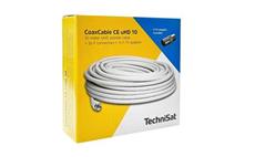 Kabel koaxiální TechniSat CABLE CE UHD-10 / 10 m / 6,8 mm / bílý / 2 x F,  redukce F do TV
