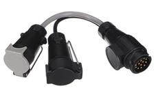 Kabelová redukce zástrčky tažného zařízení TRAILER CABLE 6, ze 13pin na 7pin N+S, 35cm SIXTOL