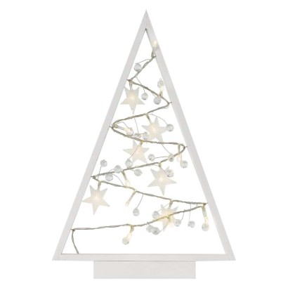 LED dekorace – svítící stromeček s ozdobami, 40 cm, 2x AA, vnitřní, teplá bílá, časovač LED dekorace – svítící stromeček s ozdobami, 40 cm, 2x AA, vnitřní, teplá bílá, časovač