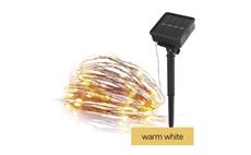 LED nano řetěz EMOS D3ZW01 se solárním panelem, měděný, 12 m, venkovní i vnitřní, teplá bílá, časovač