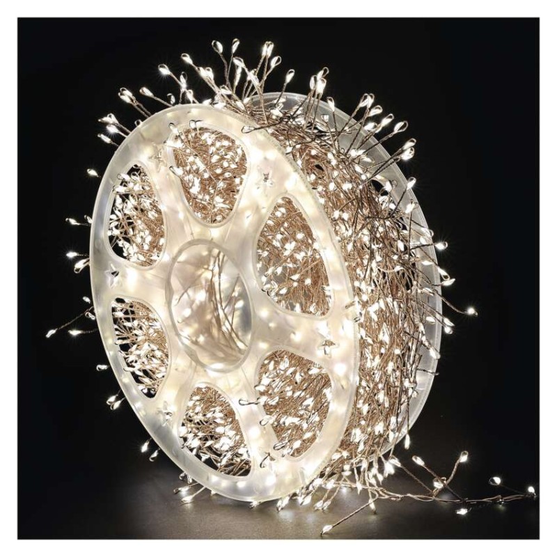 LED nano řetěz na cívce, měděný, 19,2 m, venkovní i vnitřní, teplá bílá, časovač LED nano řetěz na cívce, měděný, 19,2 m, venkovní i vnitřní, teplá bílá, časovač