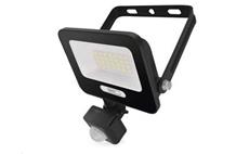 LED reflektor GLARO EMOS ZS2324B s pohybovým čidlem, 20 W, černý, IP54, 2000 lm, neutrální bílá