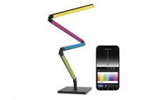 LED stojací lampa GoSmart EMOS ZCW34BR, černá, 175 cm, teplá bílá / RGB, WiFi