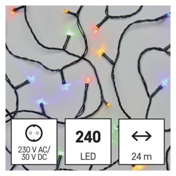 LED vánoční řetěz, 24 m, venkovní i vnitřní, multicolor, časovač LED vánoční řetěz, 24 m, venkovní i vnitřní, multicolor, časovač