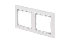 Legrand Valena rámeček dvojnásobný bílý se stříbrným pruhem