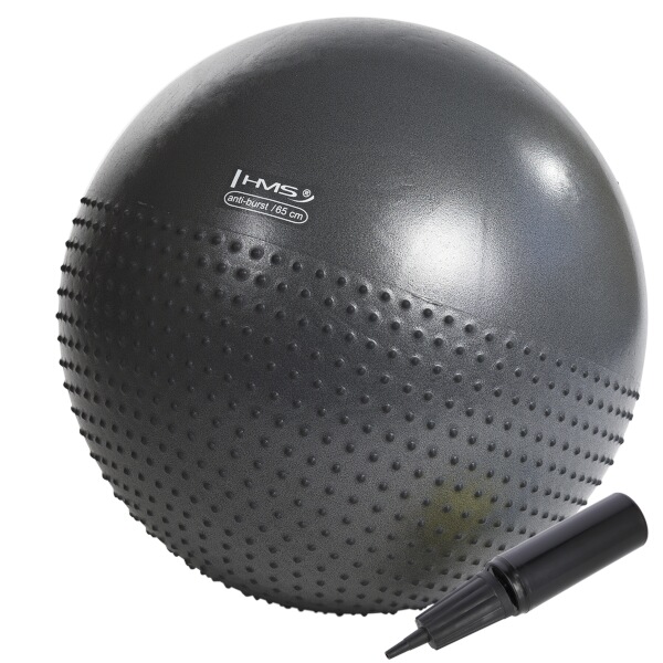 Masážní gymnastický míč HMS YB03N 75 cm černý Masážní gymnastický míč HMS YB03N 75 cm černý