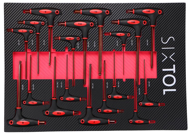 Modul s nářadím do dílenského vozíku MECHANIC TOOL TRAY 5, 18ks SIXTOL Modul s nářadím do dílenského vozíku MECHANIC TOOL TRAY 5, 18ks SIXTOL