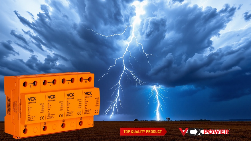 Přepěťová ochrana VCX L2-4-B AC třída T1 (B) 4P 40kA GDT s plynovým jiskřištěm
