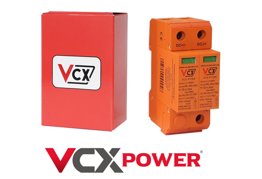 Přepěťová ochrana VCX PV385 DC třída T2 (C) 2P 1000V Professional Plus
