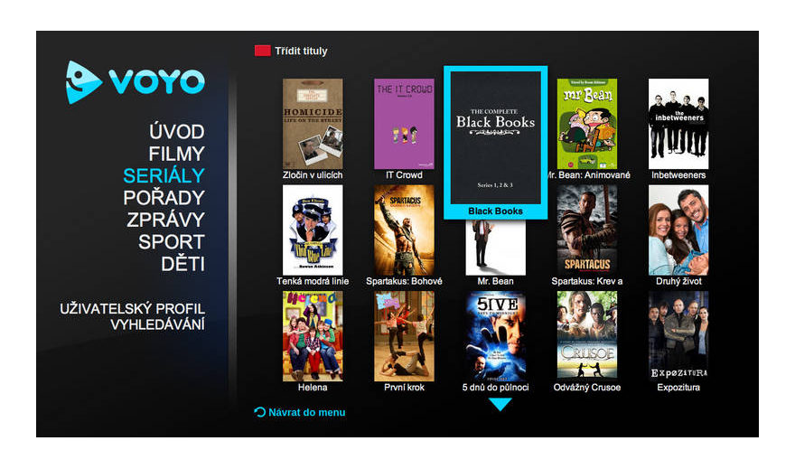 VOYO aplikace na Android TV
