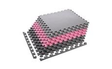 Ochranná puzzle podložka ONE Fitness MP10 růžovo-šedá