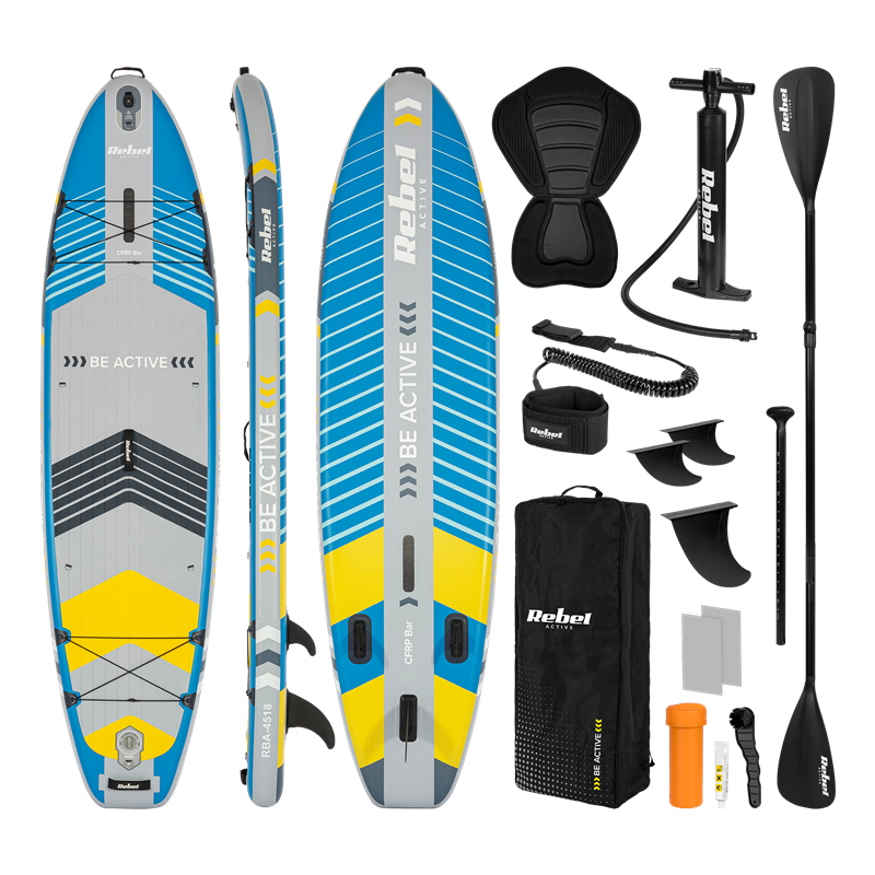Paddleboard SUP REBEL ACTIVE PRO RBA-4518-BL modrý, nosnost 220kg Paddleboard SUP REBEL ACTIVE PRO RBA-4518-BL modrý, nosnost 220kg