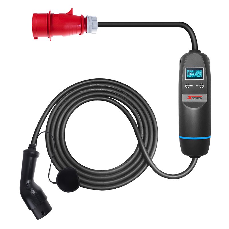 Přenosná nabíječka SECTRON 10m /16A, 400V, CEE 5pin - Type 2/ Přenosná nabíječka SECTRON 10m /16A, 400V, CEE 5pin - Type 2/