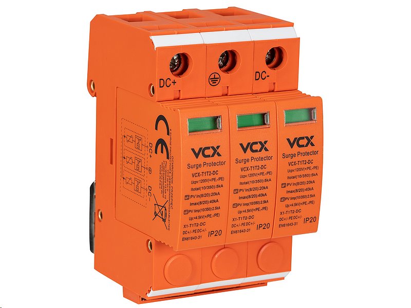 Přepěťová ochrana VCX DC třída T1T2 (B+C) 3P 1200V 5kA Přepěťová ochrana VCX DC třída T1T2 (B+C) 3P 1200V 5kA