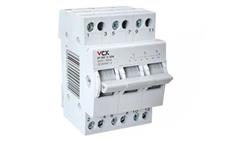 Přepínač pro výběr síťového napájení VCX SF363, 1-0-2, 3P, 63A, na DIN lištu