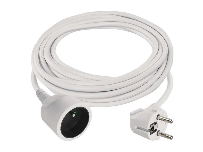 Prodlužovací kabel EMOS P0117R spojka 7m, bílý / PVC / 1,5 mm2 Prodlužovací kabel EMOS P0117R spojka 7m, bílý / PVC / 1,5 mm2