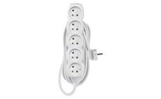 Prodlužovací kabel EMOS P0510R / 10 m / 5 zásuvek / bílý / PVC / 1,5 mm2