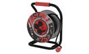 Prodlužovací kabel EMOS P084254 PROFI na bubnu 25 m / 4 zás. / černý / guma-neopren / 230V / 1,5 mm2