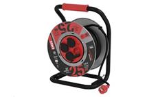 Prodlužovací kabel EMOS P084254 PROFI na bubnu 25 m / 4 zás. / černý / guma-neopren / 230V / 1,5 mm2