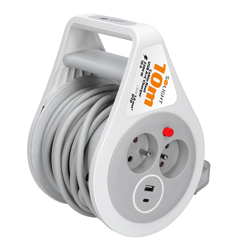 Prodlužovací kabel na bubnu 10m Solight PB25C Prodlužovací kabel na bubnu 10m Solight PB25C