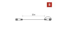 Prodlužovací kabel pro spojovací řetězy Premium bílý, 10 m, venkovní i vnitřní