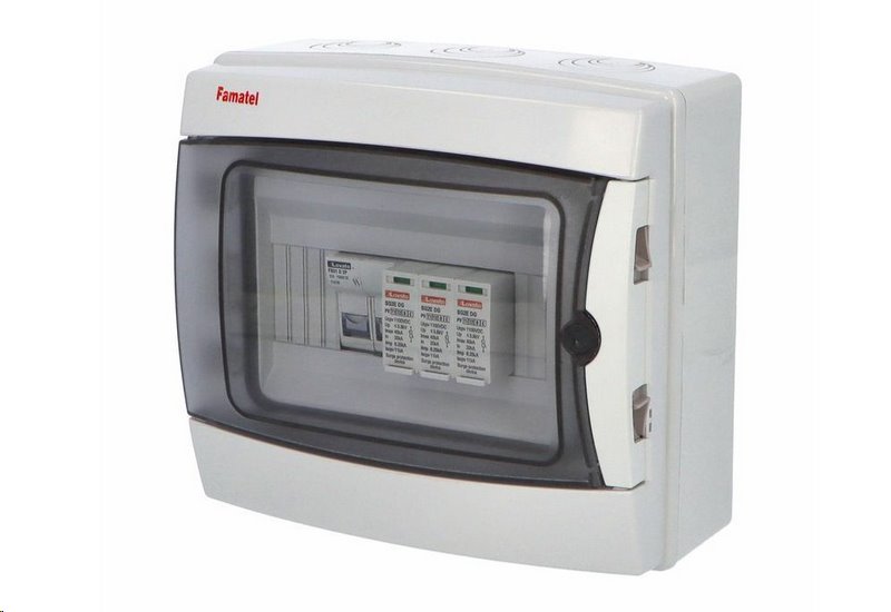 Rozvaděč SolarBOX FAMATEL fr004L T2 (1000V DC) pro 1 string IP65 certifikovaný Rozvaděč SolarBOX FAMATEL fr004L T2 (1000V DC) pro 1 string IP65 certifikovaný