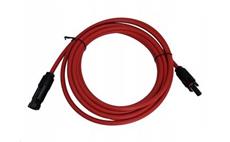 Solární kabel 5m prodlužovací H1Z2Z2-K, 6mm2, červený s konektory MC4