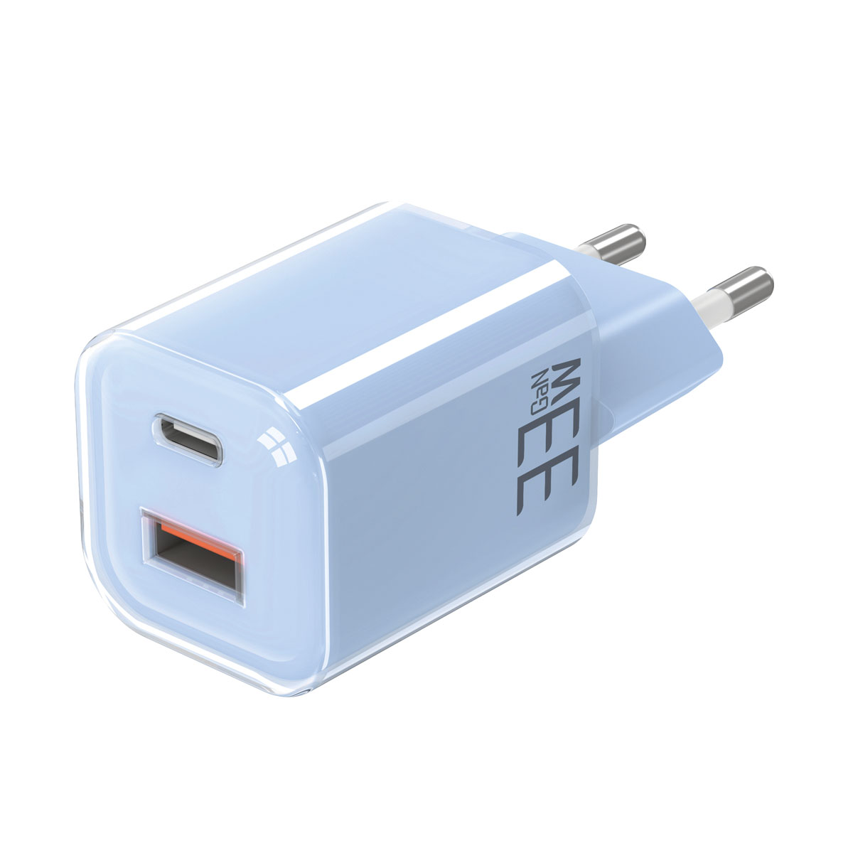 Solight DC75B 33W GaN fast charge USB-A + USB-C modrý Solight DC75B 33W GaN fast charge USB-A + USB-C modrý