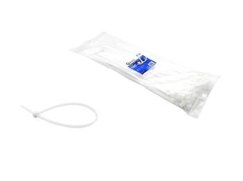 Stahovací pásky bílé s UV filtrem, 450x4.8mm, 100ks GEKO Stahovací pásky bílé s UV filtrem, 450x4.8mm, 100ks GEKO