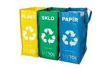 Tašky na tříděný odpad SORT EASY 3 SLIM, 18x30x40 cm, 3 x 22 l, 3 ks SIXTOL