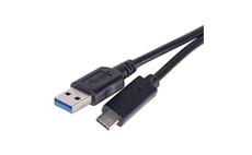 USB kabel 3.0 A/M - USB 3.1 C/M 1m černý, Quick charge