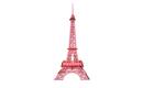 Woodcraft Dřevěné 3D puzzle Eiffelova věž růžová 