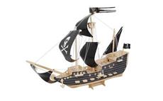 Woodcraft Dřevěné 3D puzzle pirátská loď 