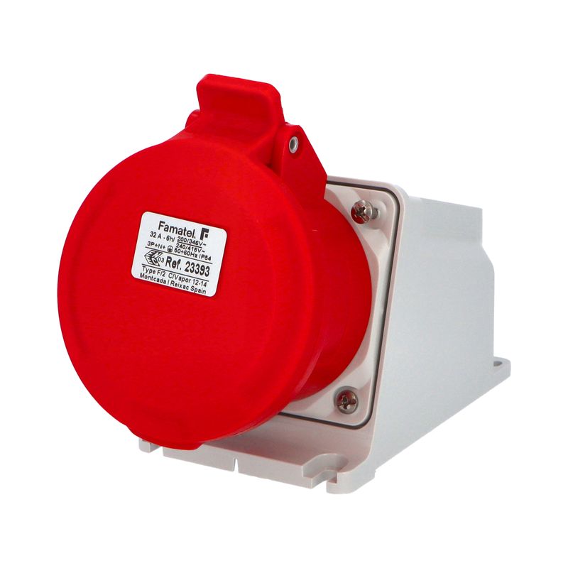 Zásuvka nástěnná Famatel 23393 IP54/400V/32A/5P 6h - SpeedPRO Zásuvka nástěnná Famatel 23393 IP54/400V/32A/5P 6h - SpeedPRO